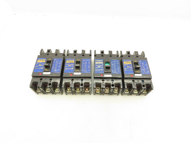 Mitsubishi NF100-SS No Fuse Circuit Breaker 30 Amp 3 Pole 660V Lot of ...