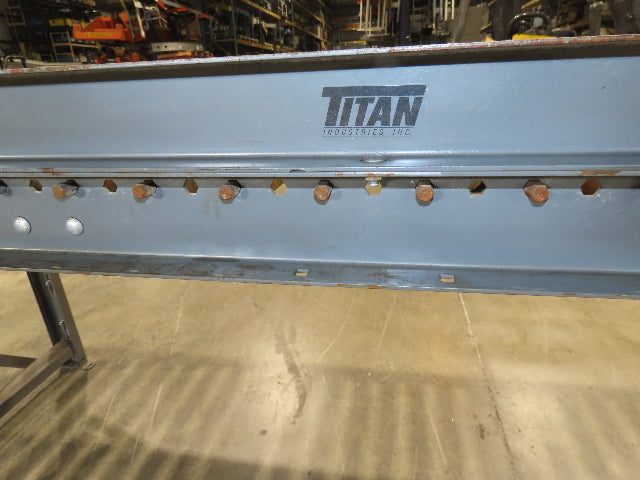 Titan 29"x 8' Steel 1.9" Gravity Roller Conveyor 26"BF 3" Centers