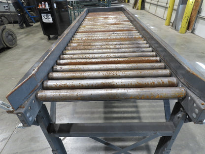 Titan 29"x 8' Steel 1.9" Gravity Roller Conveyor 26"BF 3" Centers
