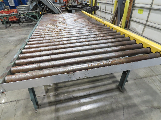 Hytrol 64"x 12' Pallet Conveyor 2.5" Roller 57"BF 1Hp 460V 3PH Chain Drive 30FPM