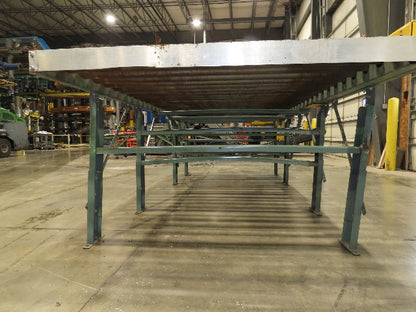 Hytrol 64"x 12' Pallet Conveyor 2.5" Roller 57"BF 1Hp 460V 3PH Chain Drive 30FPM