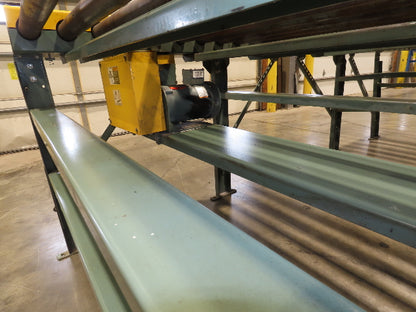 Hytrol 64"x 12' Pallet Conveyor 2.5" Roller 57"BF 1Hp 460V 3PH Chain Drive 30FPM