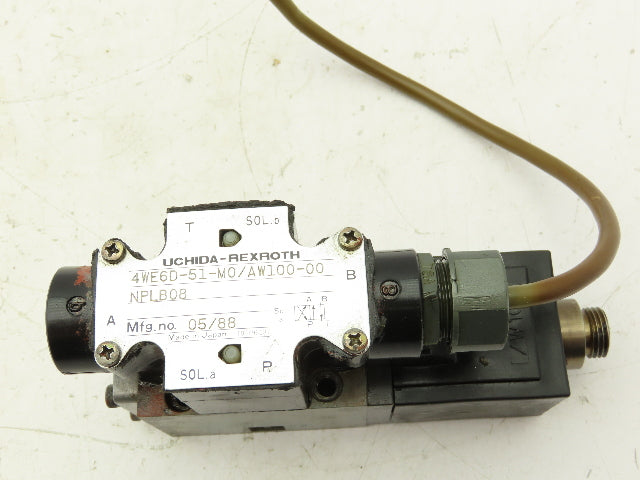 Rexroth 4WE6D-51-M0/AW100-00-NPLB08 Hydraulic Directional Solenoid Valve 110V