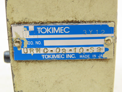 Tokimec URMC-03-10-S3 Hydraulic Check Valve Sandwich Module for Relief Valve
