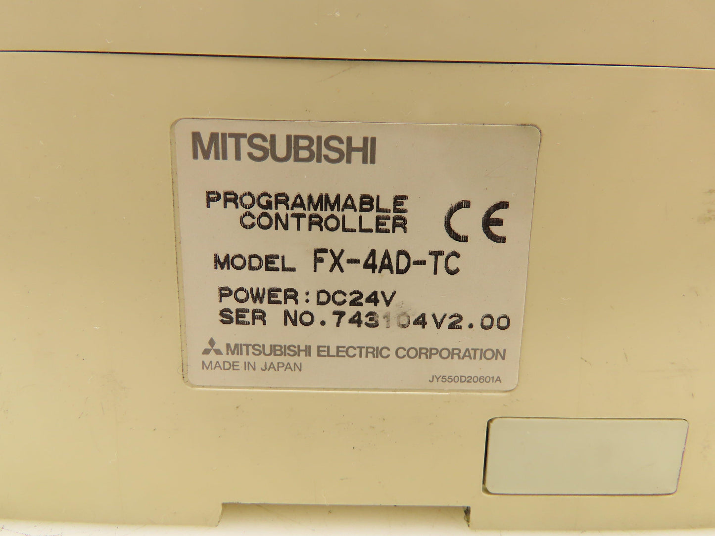 Mitsubishi FX-4AD-TC Programmable Controller 24VDC 12 Bit 4 Channel