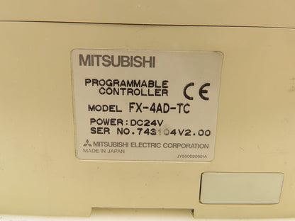 Mitsubishi FX-4AD-TC Programmable Controller 24VDC 12 Bit 4 Channel