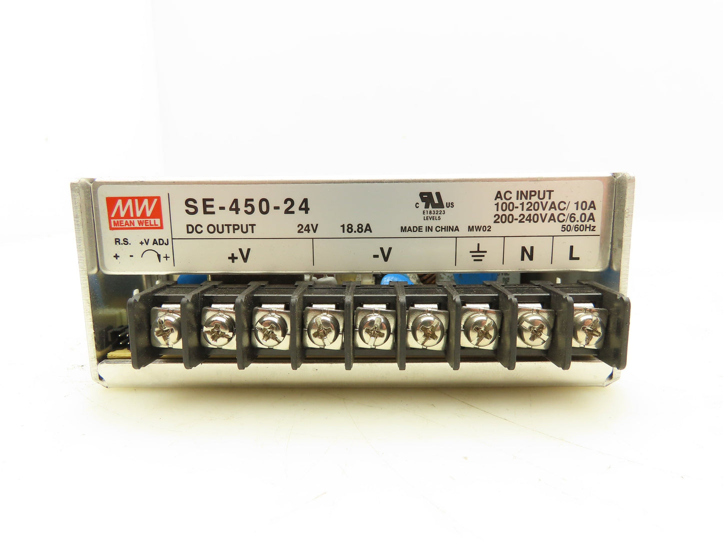 Mean Well SE-450-24 Switching Power Supply 24V 18.8A DC 100-120/200-240VAC 6-10A