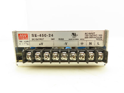 Mean Well SE-450-24 Switching Power Supply 24V 18.8A DC 100-120/200-240VAC 6-10A