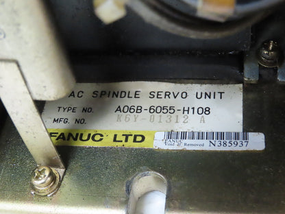 Fanuc A06B-6055-H108 AC Spindle Servo Drive Unit