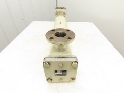 2-Pass Shell & Tube Heat Exchanger Oil Cooler 1.5" NPT x 2" Flanged 39"L