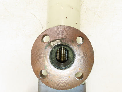 2-Pass Shell & Tube Heat Exchanger Oil Cooler 1.5" NPT x 2" Flanged 39"L