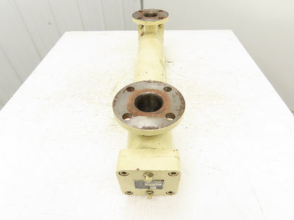 2-Pass Shell & Tube Heat Exchanger Oil Cooler 1-1/4" NPT x 2" Flanged 31"L