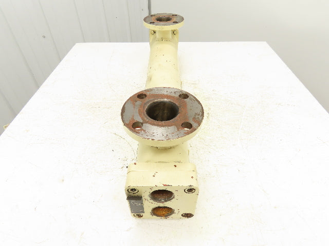 2-Pass Shell & Tube Heat Exchanger Oil Cooler 1-1/4" NPT x 2" Flanged 31"L