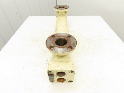 2-Pass Shell & Tube Heat Exchanger Oil Cooler 1-1/4" NPT x 2" Flanged 31"L