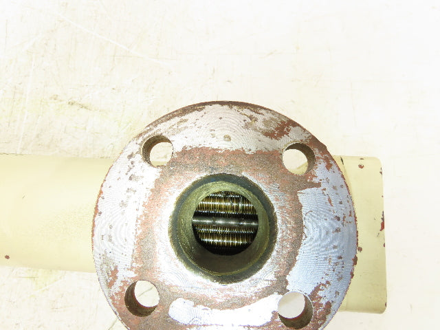 2-Pass Shell & Tube Heat Exchanger Oil Cooler 1-1/4" NPT x 2" Flanged 31"L
