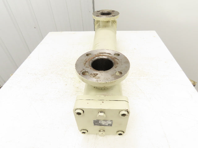 2-Pass Shell & Tube Heat Exchanger Oil Cooler 1.5" NPT x 2.5" Flanged 31"L