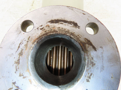 2-Pass Shell & Tube Heat Exchanger Oil Cooler 1.5" NPT x 2.5" Flanged 31"L