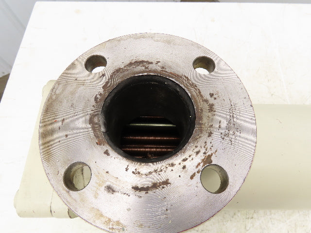 2-Pass Shell & Tube Heat Exchanger Oil Cooler 1.5" NPT x 2.5" Flanged 31"L