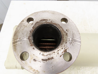 2-Pass Shell & Tube Heat Exchanger Oil Cooler 1.5" NPT x 2.5" Flanged 31"L