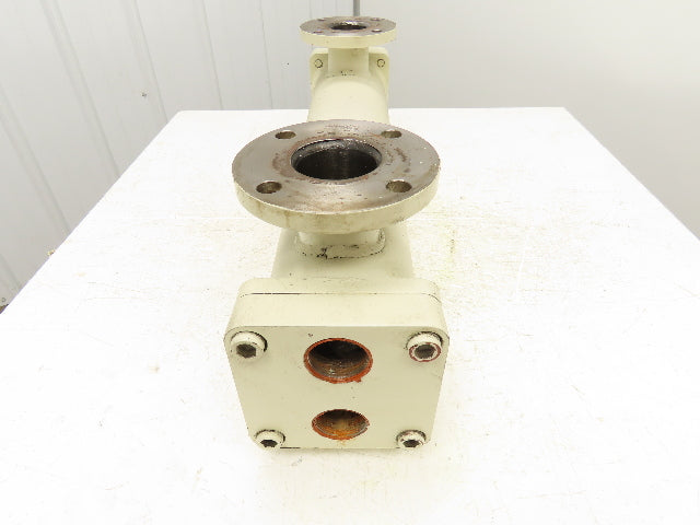 2-Pass Shell & Tube Heat Exchanger Oil Cooler 1.5" NPT x 2.5" Flanged 31"L