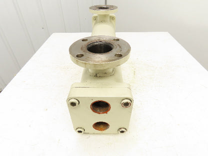 2-Pass Shell & Tube Heat Exchanger Oil Cooler 1.5" NPT x 2.5" Flanged 31"L