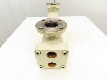 2-Pass Shell & Tube Heat Exchanger Oil Cooler 1.5" NPT x 2.5" Flanged 31"L