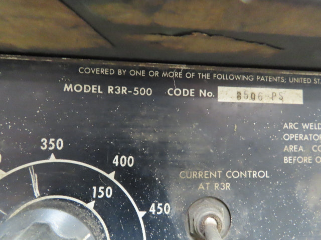 Lincoln 8506-PS IDEALARC R3R DC ARC Stick Welder Power Source 500 Amp Leads 3PH