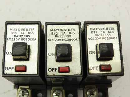 Matsushita 1-Pole Circuit Breaker 1A, 3A, 5A, 7A 220V RC2500A  Lot of 10
