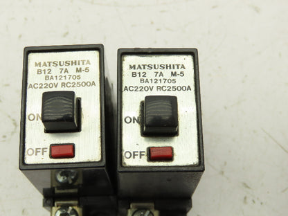 Matsushita 1-Pole Circuit Breaker 1A, 3A, 5A, 7A 220V RC2500A  Lot of 10