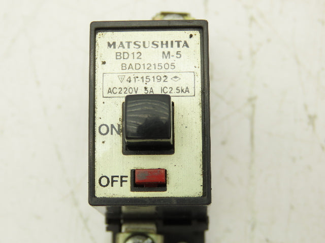 Matsushita 1-Pole Circuit Breaker 1A, 3A, 5A, 7A 220V RC2500A  Lot of 10