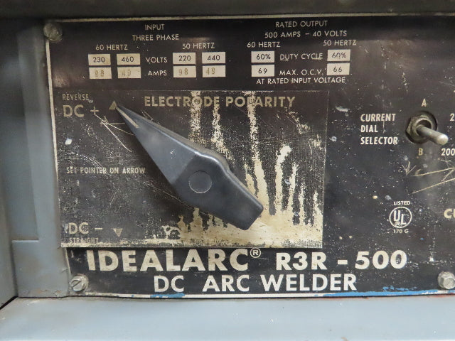 Lincoln 8069-PS IDEALARC R3R DC ARC Stick Welder Welding Power Source 500 AMP