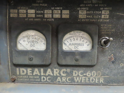 Lincoln 8692-M Ideal Arc DC-600 DC Arc Welder Stick Multiprocess Power Source