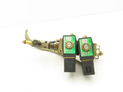 CKD GAB4126 Solenoid Valve 110V 2-Station Brass Manifold 1/4" NPT