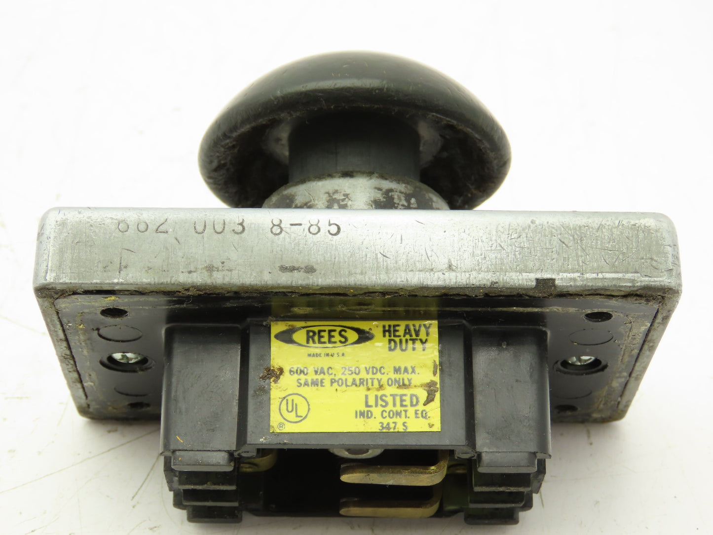 Rees 00662-003 Green Round Mushroom Head Palm Pushbutton Plunger Type 2.25"