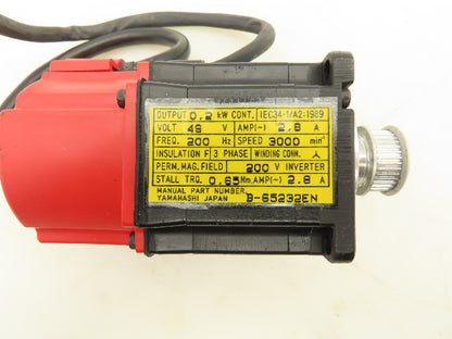 Fanuc A06B-0113-B075 AC Servo Motor 0.2kw 3000RPM Encoder A20B-8001-0560