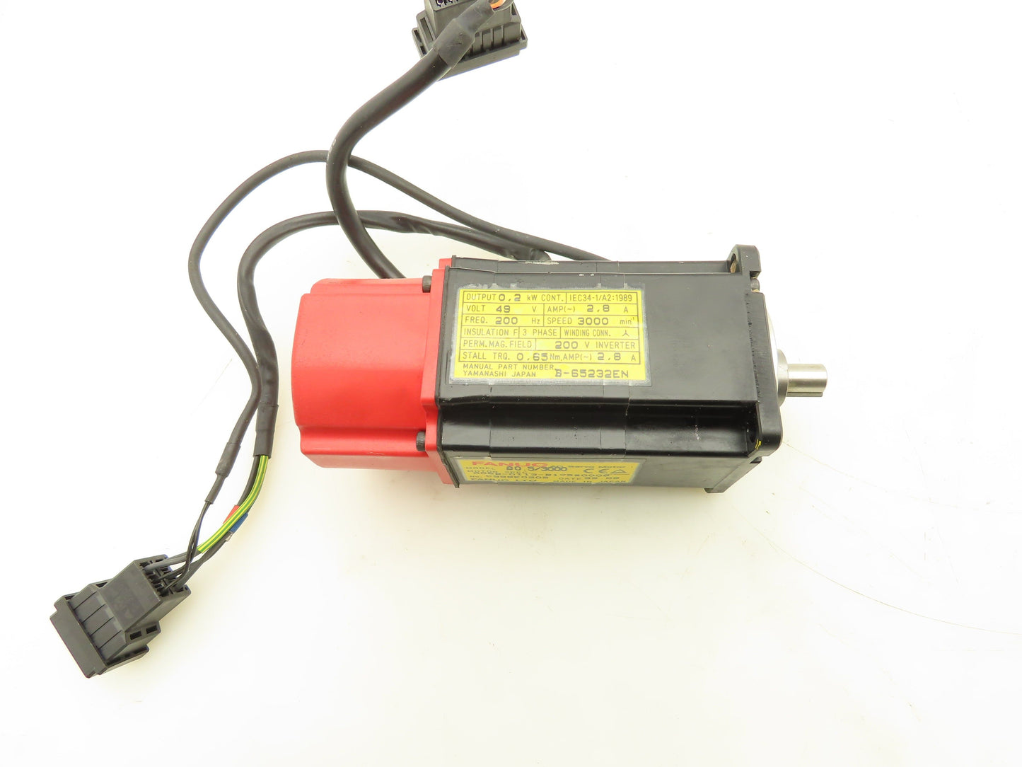 Fanuc A06B-0113-B175 AC Servo Motor 0.2kw 3000RPM Encoder A20B-8001-0560