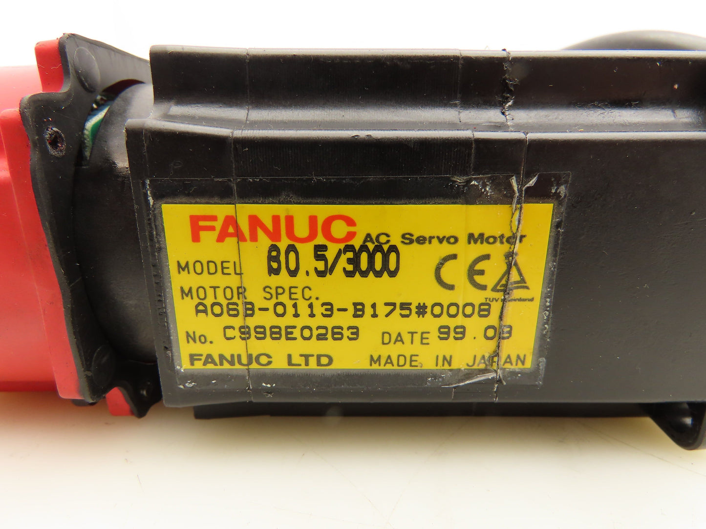 Fanuc A06B-0113-B175 AC Servo Motor 0.2kw 3000RPM Encoder A20B-8001-0060