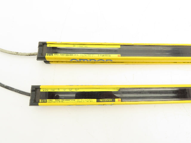 Omron F3SG-4RE0880P14-D Safety Light Curtain Set Receiver Emitter 880mm Set