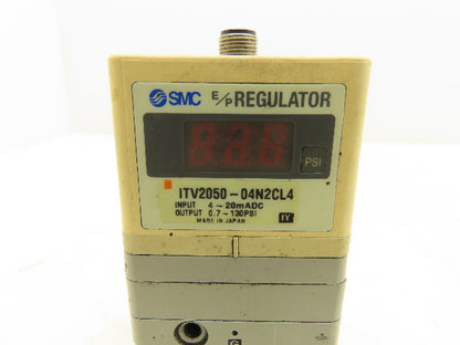 SMC ITV2050-04N2CL4 E/P Regulator Pneumatic Air Digital PSI Readout 0.7-130PSI