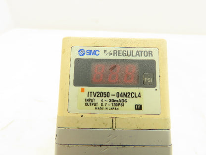 SMC ITV2050-04N2CL4 E/P Regulator Pneumatic Air Digital PSI Readout 0.7-130PSI