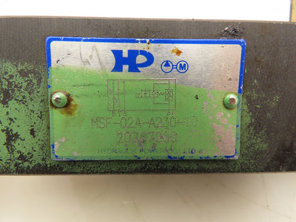 Nothman HP MSF-02A-A230-10 Hydraulic Speed Control Valve 230V Coil Adjustable