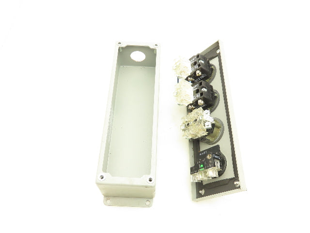 Wiegmann PB-4 Pushbutton Enclosure Luminated Green Momentary Button Selector