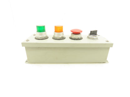 Wiegmann PB-4 Pushbutton Enclosure Luminated Green Momentary Button Selector