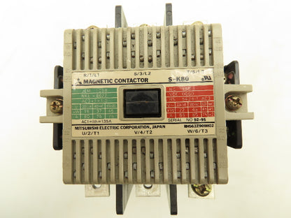 Mitsubishi Electric S-K80 Magnetic Contactor 85A 220-240V 120V Coil 3 Pole
