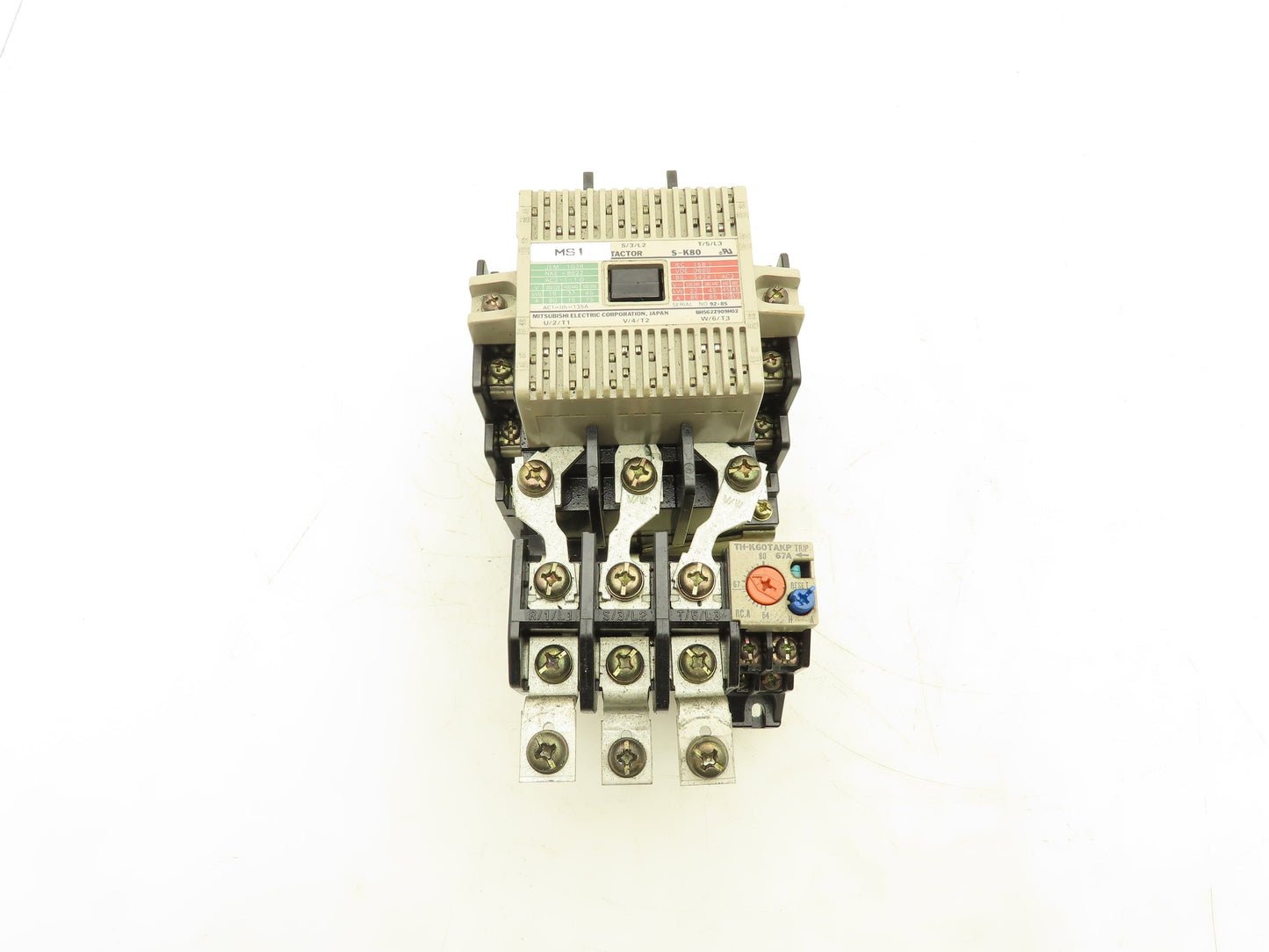 Mitsubishi Electric S-K80 Magnetic Contactor 85A 220-240V 120V Coil 3 Pole