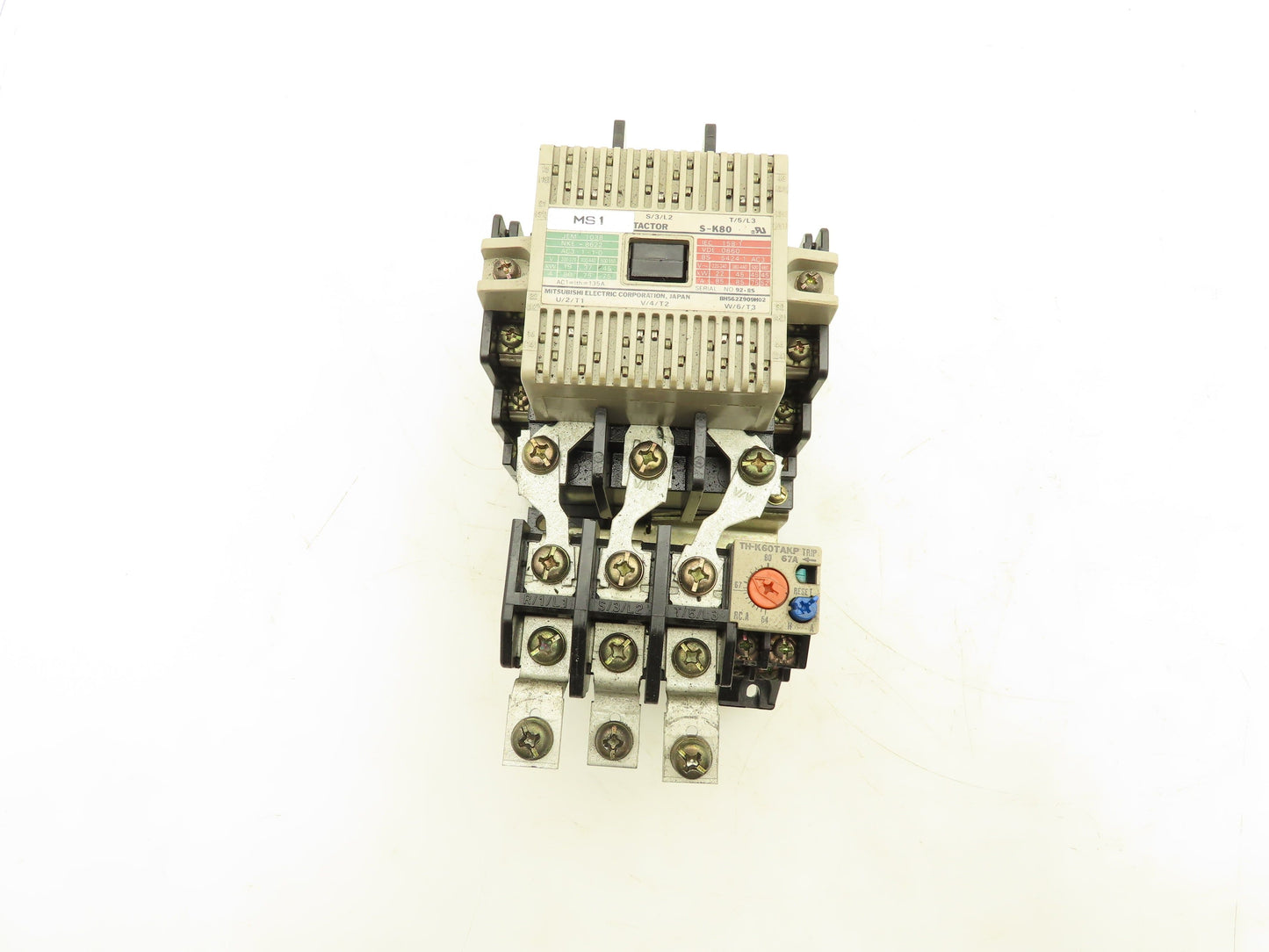 Mitsubishi Electric S-K80 Magnetic Contactor 85A 220-240V 120V Coil 3 Pole
