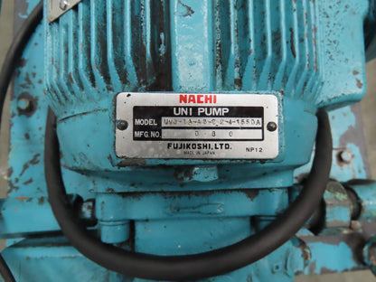 Nachi VDR Uni Pump Hydraulic Power Unit 8 GPM 1000 PSI 20 Gal 3Hp 230/460V 3PH