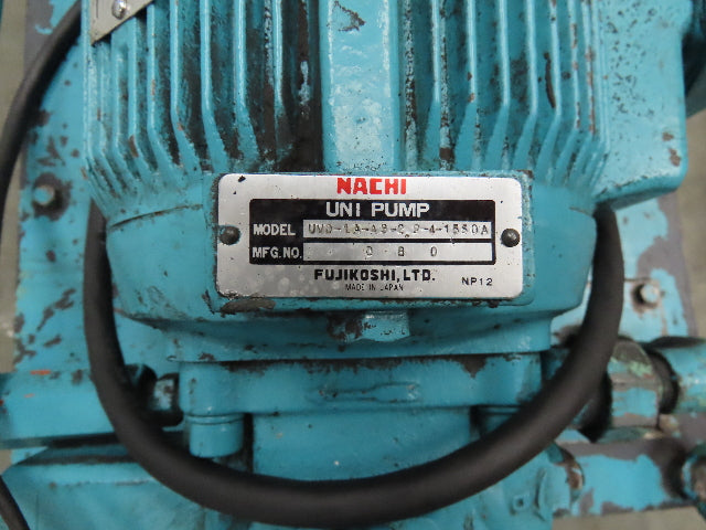 Nachi VDR Uni Pump Hydraulic Power Unit 8 GPM 1000 PSI 20 Gal 3Hp 230/460V 3PH
