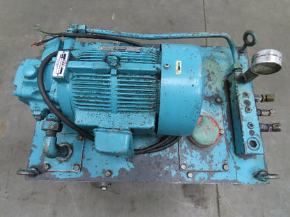 Nachi VDR Uni Pump Hydraulic Power Unit 8 GPM 1000 PSI 20 Gal 3Hp 230/460V 3PH