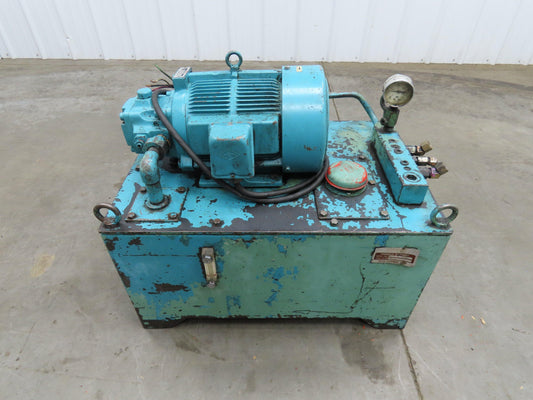 Nachi VDR Uni Pump Hydraulic Power Unit 8 GPM 1000 PSI 20 Gal 3Hp 230/460V 3PH
